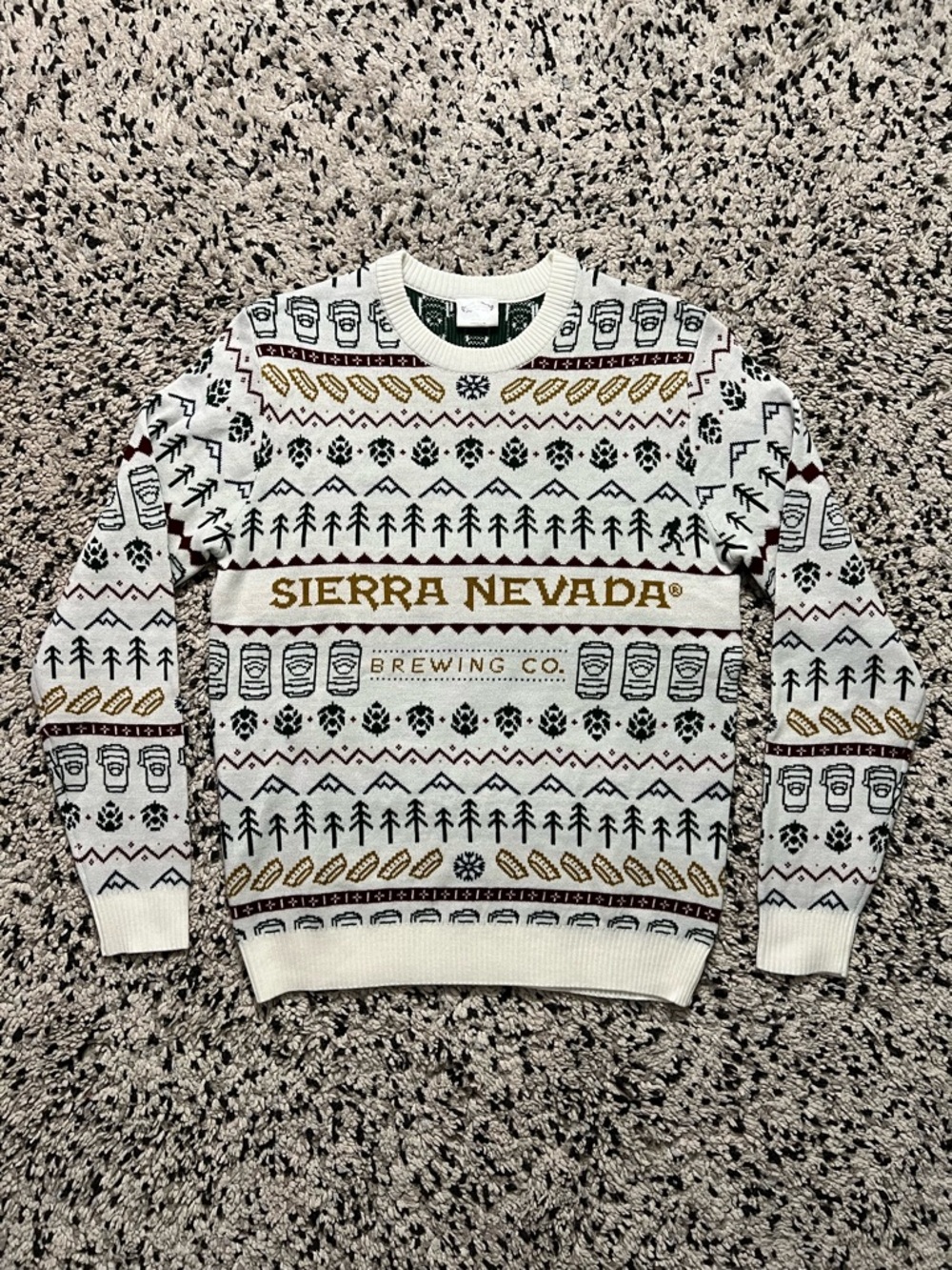 Sierra Nevada Brewing Co Christmas Style Sweater Crewneck Men’s Small